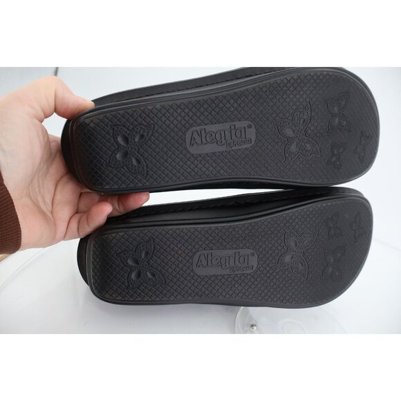 Alegria Women's Dena Loafer Size 40 10 Slip On Nursing Shoe Black Leather - Picture 9 of 12